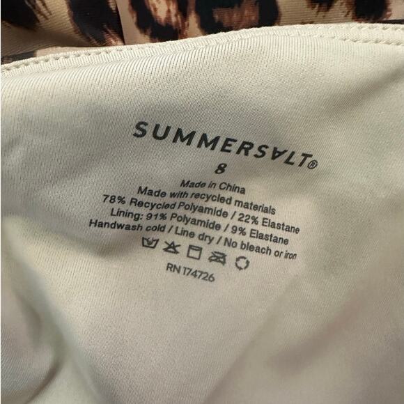 Summersalt Leopard The Marina One-Piece Swimsuit Size 8 - Picture 5 of 6
